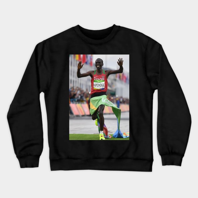 Eliud Kipchoge 4 Crewneck Sweatshirt by BreanRothrock